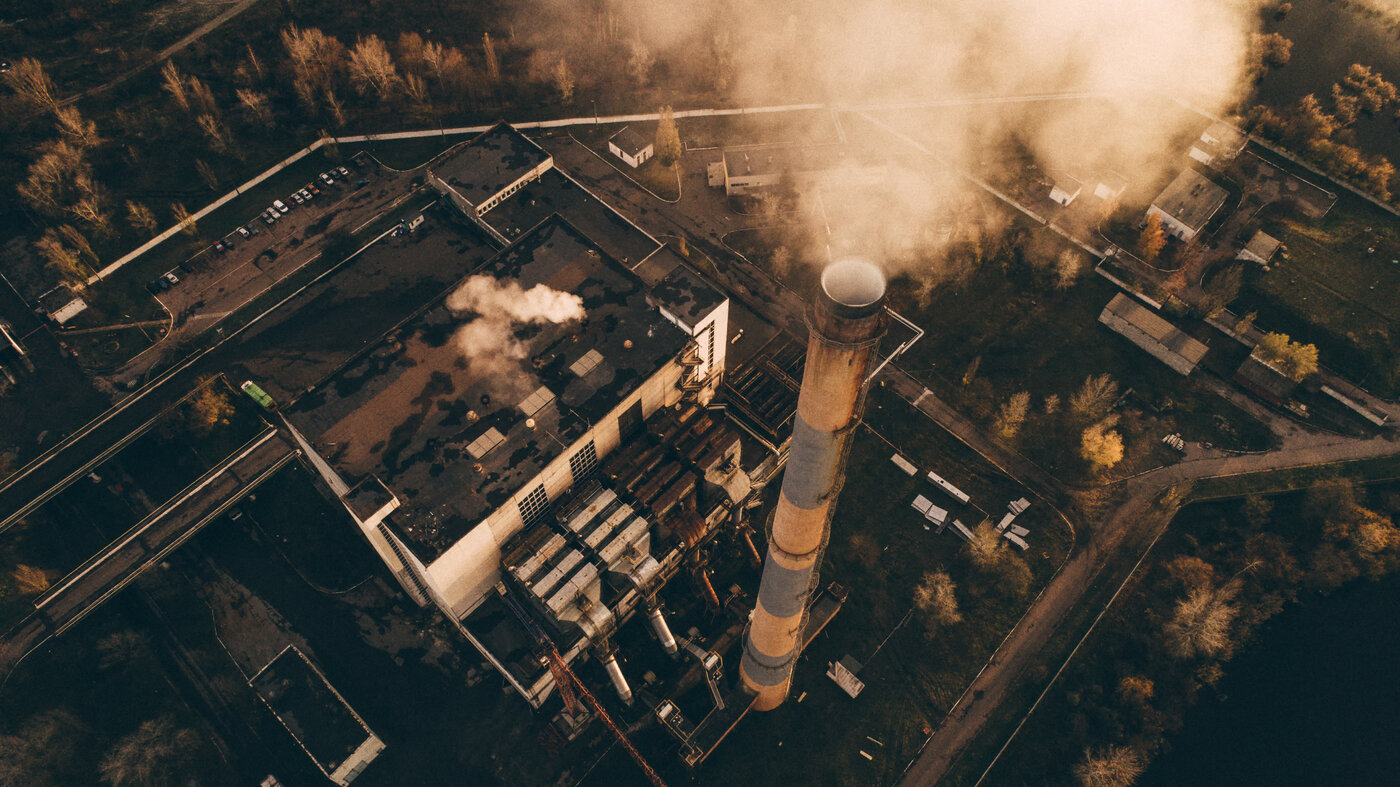 Smokestack from a waste incineration plant